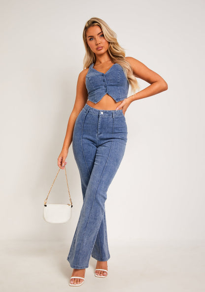 Indigo Chic Two-Piece Set